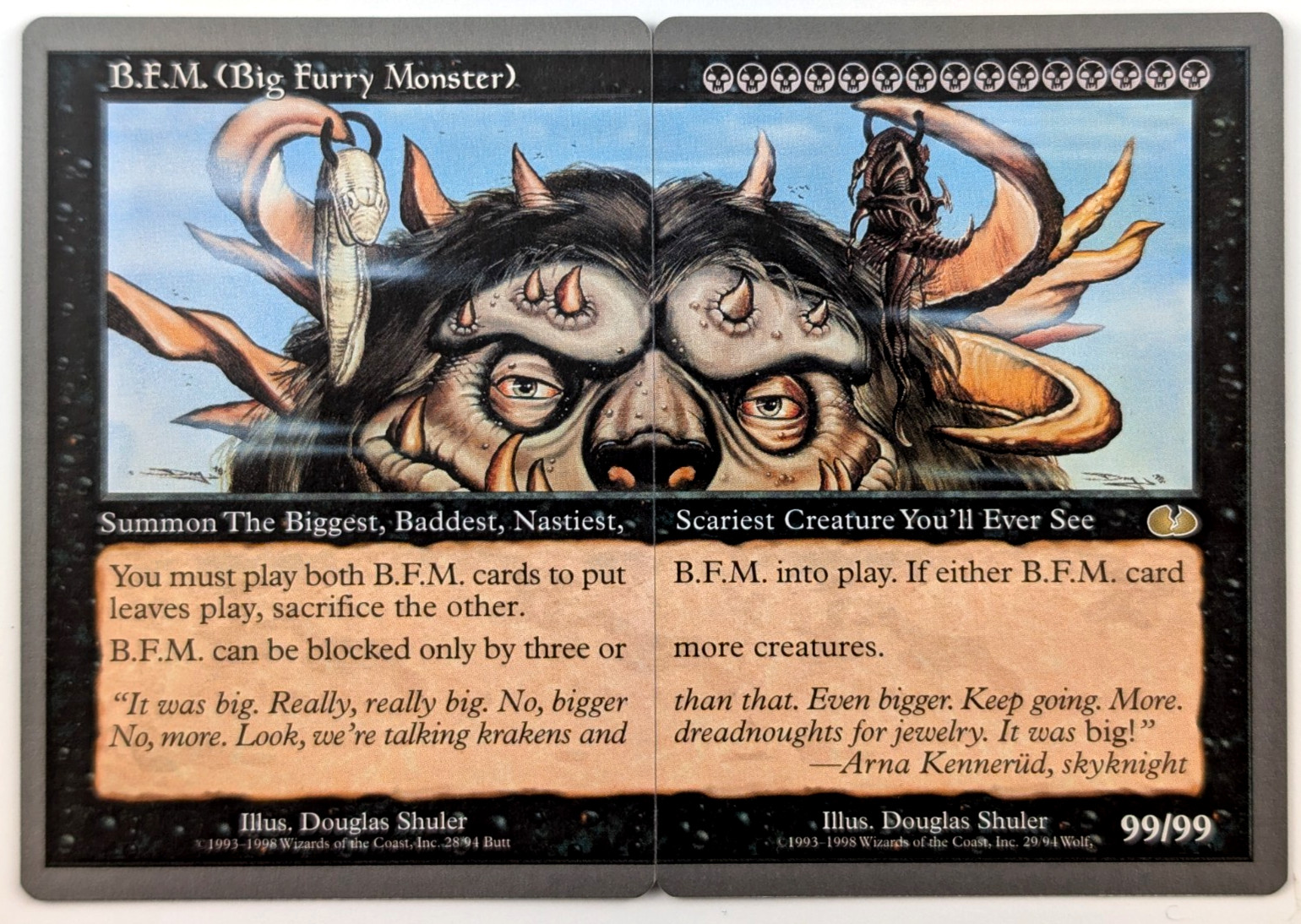 MTG B.F.M. Big Furry Monster 28/29 Right & Left Unglued 1998 NM