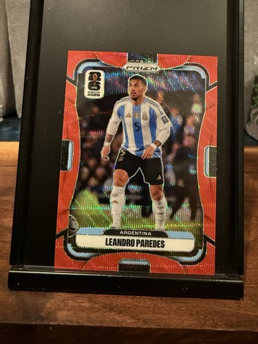 2026 Panini Prizm World Cup Leandro Paredes Red Wave Prizm /39 #7 Argentina⁠