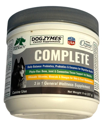 Dogzymes Canine Supplements - Complete - 8 oz Powder for Dogs - Ex: 2/27