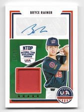 BRYCE RAINER 2022 Panini USA Baseball Stars & Stripes GU PATCH Auto #'d 21/25