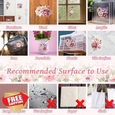 Peacoblue Phoenix Rub on Transfer Sticker 6"x12" - Furniture Decor