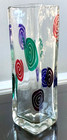 UNUSUAL  John Burchetta Signed Art Glass Colorful Swirls Hand Blown Vase 7.5 In — photo 1