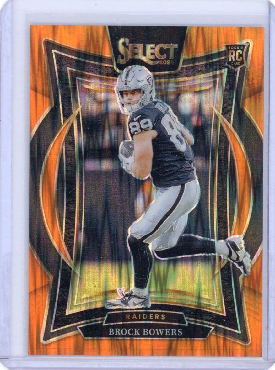 BROCK BOWERS 2024 PANINI SELECT CONCOURSE ORANGE PRIZM SHOCK /499 #31