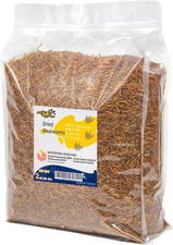 2LBS Non-Gmo Dried Mealworms for Chickens, High Protein Meal Worms, Premium Chic