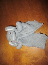 Walgreens Elephant Lovey Soft Gray Knit Security Blanket Plush Baby Comforter