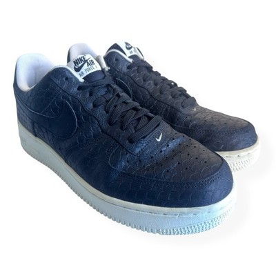 Nike Air Force 1 Low '07 LV8 Snakeskin Scales Black White UK 9 | 718152-012
