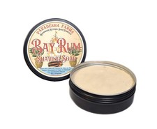 Premium all-natural Bay Rum shaving soap by Paradesha Farms - 100gram jar