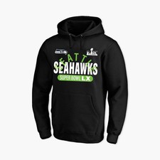 NEW Seattle Seahawks Fanatics Game Plan Super Bowl LX Black Hoodie - Mens, Large
