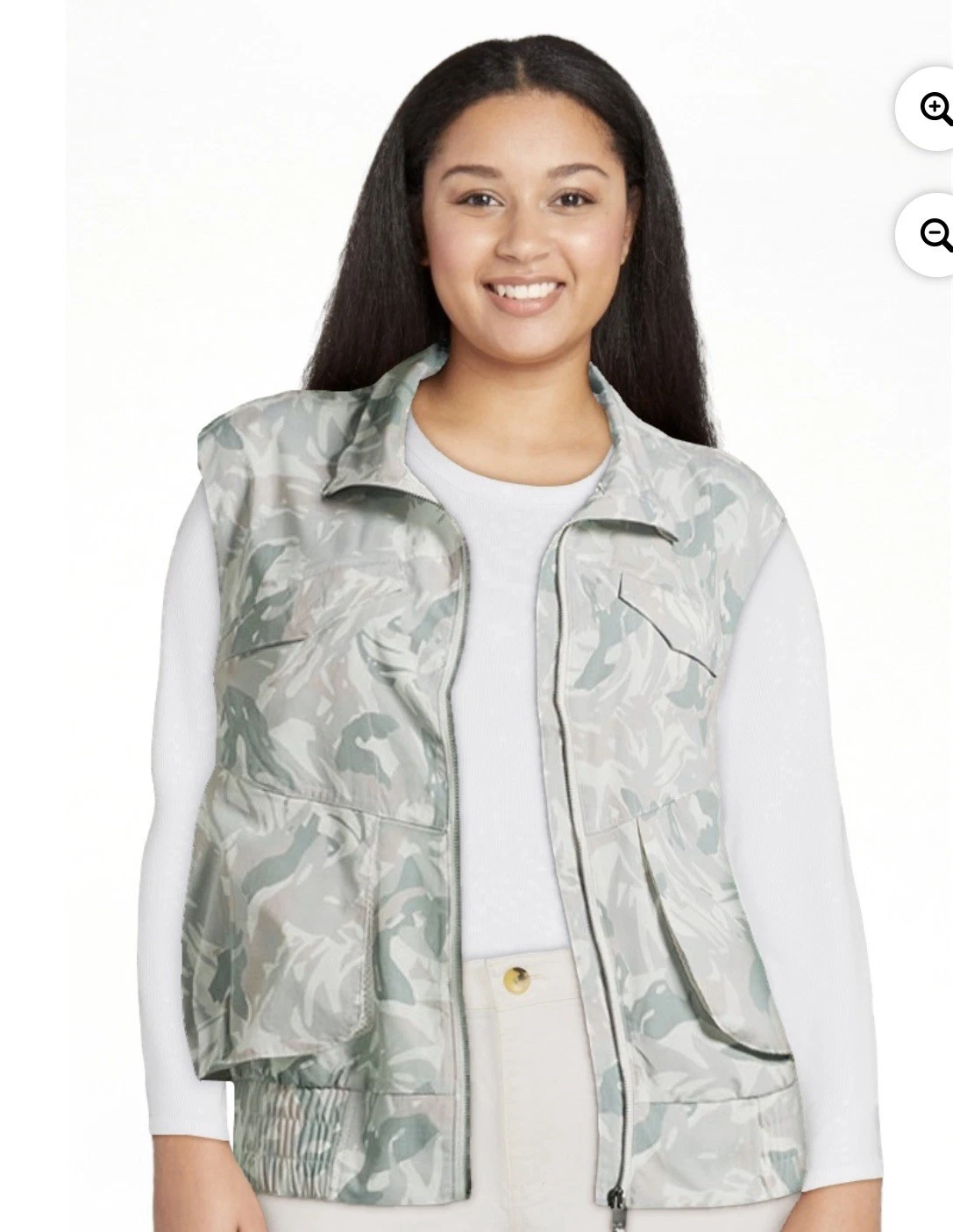 Avia Women’s Lightweight Hiking Utility Vest XL 16-18 Green Midnight Camo NWT