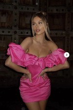 Fashion Nova Throwing It Back Mini Dress - Hot Pink Size S