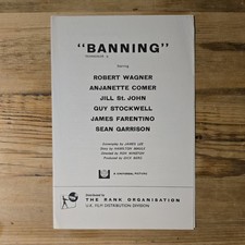 BANNING 1967 UK press booklet Ron Winston Robert Wagner Jill St John