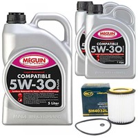MotoröL Set SAE 5W-30 Plus Meguin 7 Liter + ÖLfilter FüR BMW X5 6Er 7Er 5Er 3Er