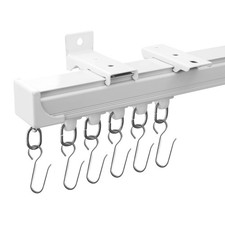 Curtain Tracks Ceiling Wall Mounted Heavy-Duty Curtains Rails Room Divider Tr...