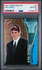 2001-02 Topps Pristine PAU GASOL Rookie PSA 10 Memphis Grizzlies #75