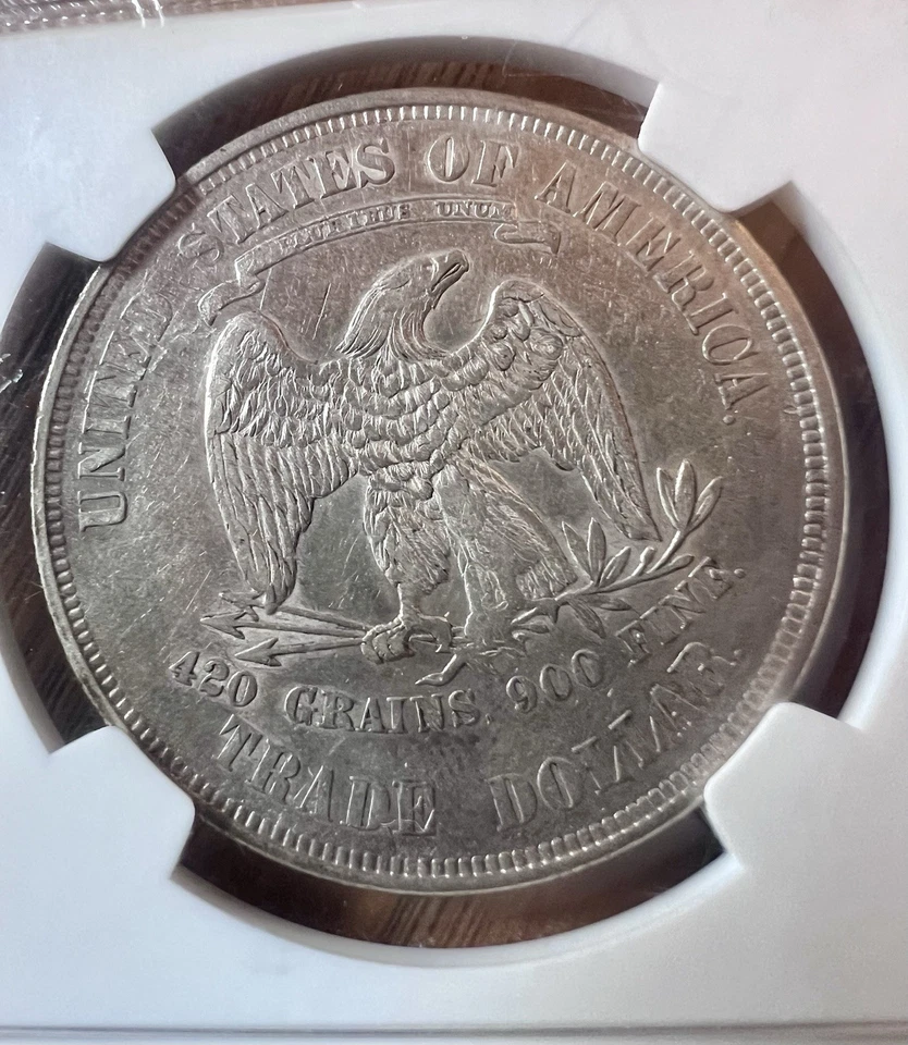 1874 T$1 Trade Dollar Graded NGC XF With Details Very Nice Example For Details! - Image 2 of 4