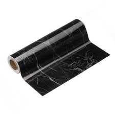 Wood Grain Wallpaper Border 8" x 16.4ft Textured Frame Sticker Black Texture