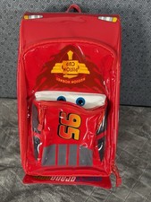 DISNEY CARS LIGHTNING MCQUEEN KIDS CHILD ROLLING SUITCASE WITH WHEELS 18  