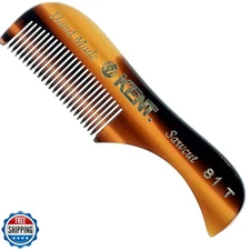 Kent A 81T X-Small Gentleman's Beard and Mustache Pocket Comb, Fine Toothed P