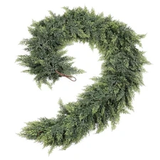 9ft Real Touch Cedar Garland Artificial Realistic Christmas Greenery Pine Gar...