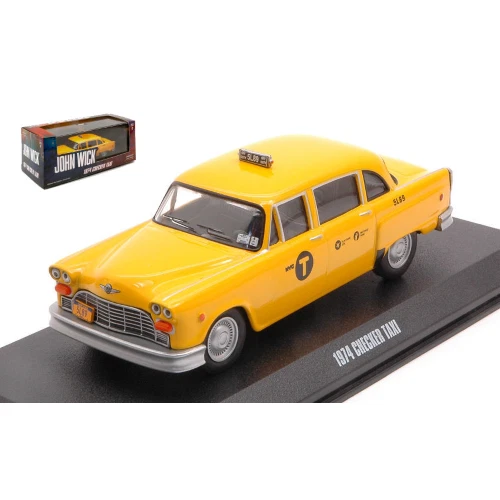 CHECKER 1974 N.Y.C.TAXI "JOHN WICK CHAPTER 3 PARABELLUM 2019" 1:43 Greenlight Mo