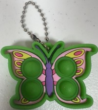 Butterfly Pop It Fidget Toy Keychain Rainbow Bubble Sensory Stress Relief Game