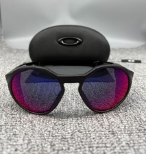 Oakley CLIFDEN OO9440 Matte Black Round Ruby Lens Sunglass New