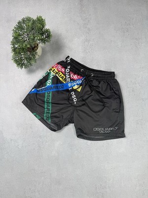 Dsquared2 Men Swim Shorts Size S Black Summer Athletic 