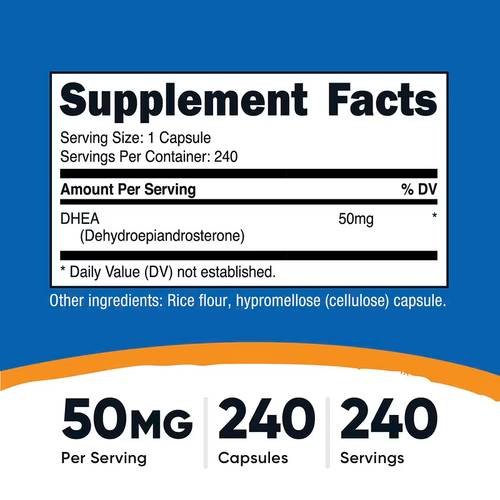 DHE A 50mg 240 VEGGIECAPS BIEN-ÊTRE GÉNÉRAL, ANTI-ÂGE, livraison gratuite - Photo 3/5