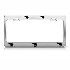 Angry Elephant Heavy Duty Chrome License Plate Frame Elephants Tag Border Angry Elephant Heavy Duty Chrome License Plate Frame Elephants Tag Border