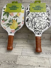 Pickle Ball Lot Of 2 Paddles 13 MM Black Floral/Polka Dots/Floral New