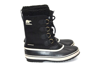 MEN'S SOREL 1964 PAC NYLON NM3487-011 WATERPROOF INSULATED BLACK