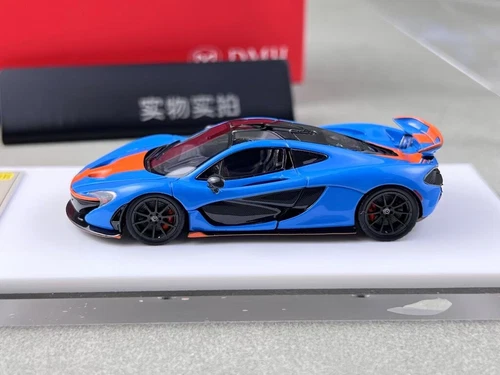 DMH 1:64 Gulf Blue P1 Super Racing Sports Model Diecast Resin Car - Picture 5 of 6