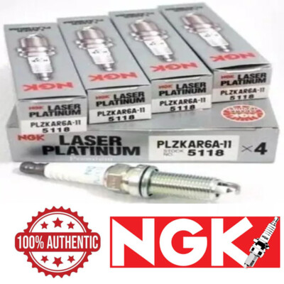 For 4 pc 4 x NGK Laser Platinum Pre-Gapped Spark Plugs 5118 PLZKAR6A-11 5118