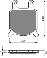 Brake Disc Pads Front R/H Goldfren for 1986 Cagiva Alazzurra 650
