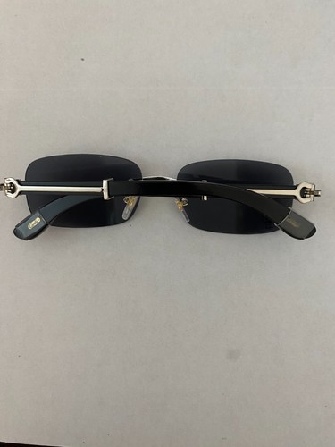 Occhiali da sole di lusso occhiali senza montatura design ispirato custodia/panno incluso - Foto 4 di 7