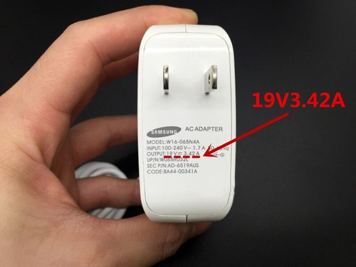 Genuine 19V 3.42A AC Adapter Power Charger For SAMSUNG 950QAA 55X0AA Notebook 5 - Picture 6 of 8