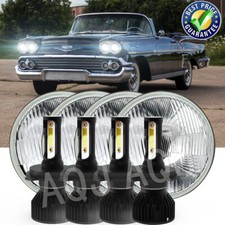 For 1958-1975 Chevy Impala El Camino 4pcs 5.75 5 34 Led Headlights Hilo Beam For 1958-1975 Chevy Impala El Camino 4pcs 5.75 5 34 Led Headlights Hilo Beam