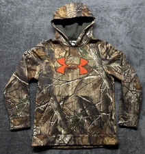 Under Armour Hoodie Mens Small Pullover Realtree Loose Camo Hunting Outdoors