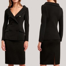 Women's Suit Wrap Buttock Skirt Peak Lapel Business Office Casual Set 12 14 16