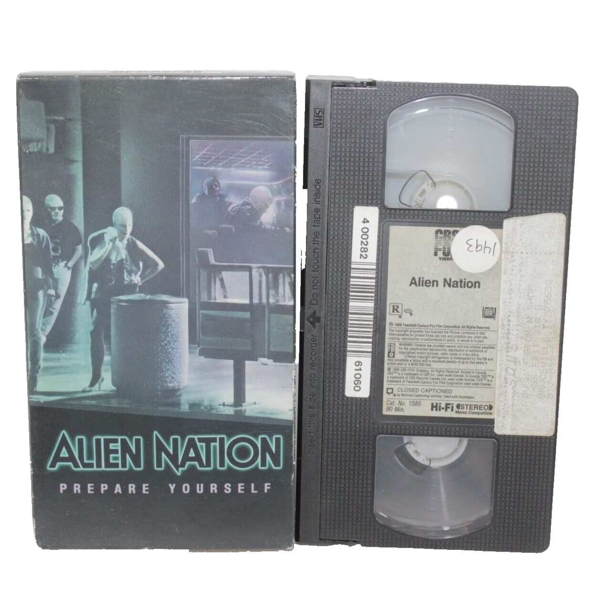 Alien Nation VHS CBS/FOX Video James Caan Mandy Patinkin Terence