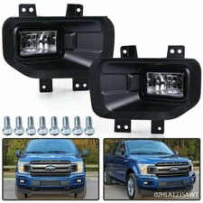 Fit For 2015-2017 Ford F-150 Clear Lens Front Bumper Fog Light Driving Lamps