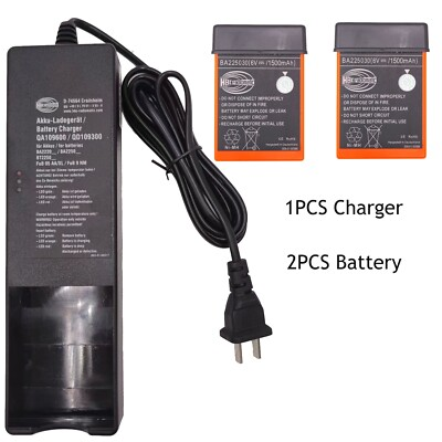 #ad 2x BA225030 6V Battery 1x Charger for HBC Remote Control Crane FUB 05AA Battery $216.00