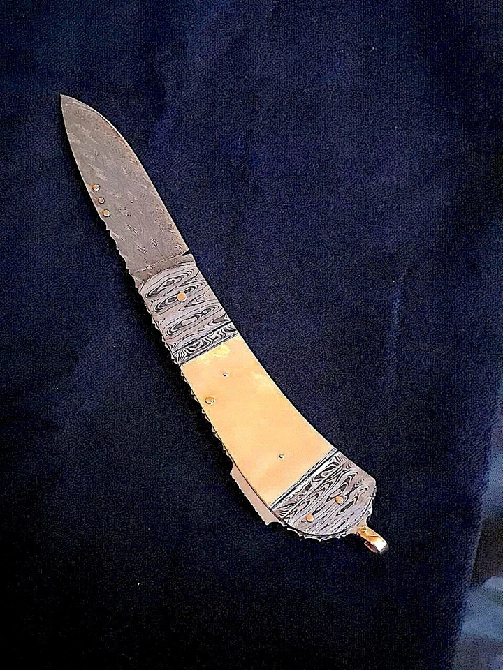 Kaj Embretsen Damascus Lockback Custom Pocket Knife - Bild 4 von 4