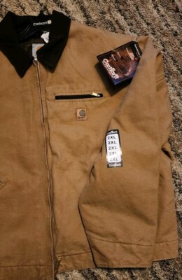 Carhartt J97 CML Camel Blanket Lined Detroit Jacket USA NWT | eBay