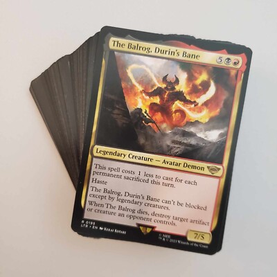MTG Lord of the Rings Commander EDH The Balrog Durins Bane Deck
