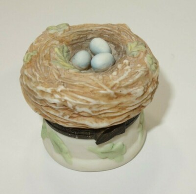 Hallmark Marjolein Bastin Bird Nest Trinket Box Love Begins With Mother 1999