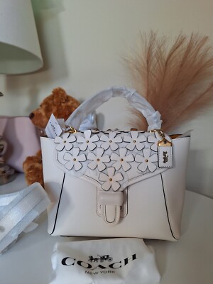NWT COACH COURIER 23 FLORAL Appliqué Satchel Crossbody