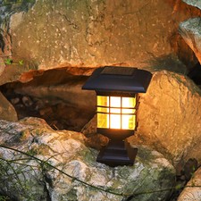 Solar Activated Flame Effect LED Water Weather Proof Outdoor Garden Torch Light