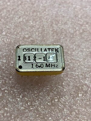 '1 PIECE' - OSCILLATEK - CRYSTAL OSCILLATOR GOLD - PN# TW14AR-16MHZ, TW14AR16MHZ