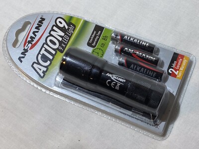ANSMANN LED-Taschenlampe ACTION 9, mit Batterien LED-Light Leuchtdauer ~8 Std.